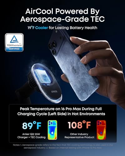 25W Qi2 Wireless Car Charger Mount