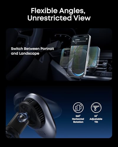 25W Qi2 Wireless Car Charger Mount