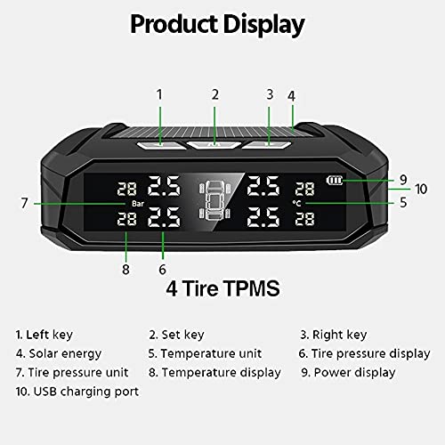 Solar TPMS Display & Sensor Set
