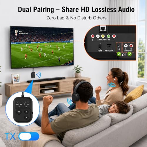 Bluetooth 6.0 Audio Transmitter Receiver
