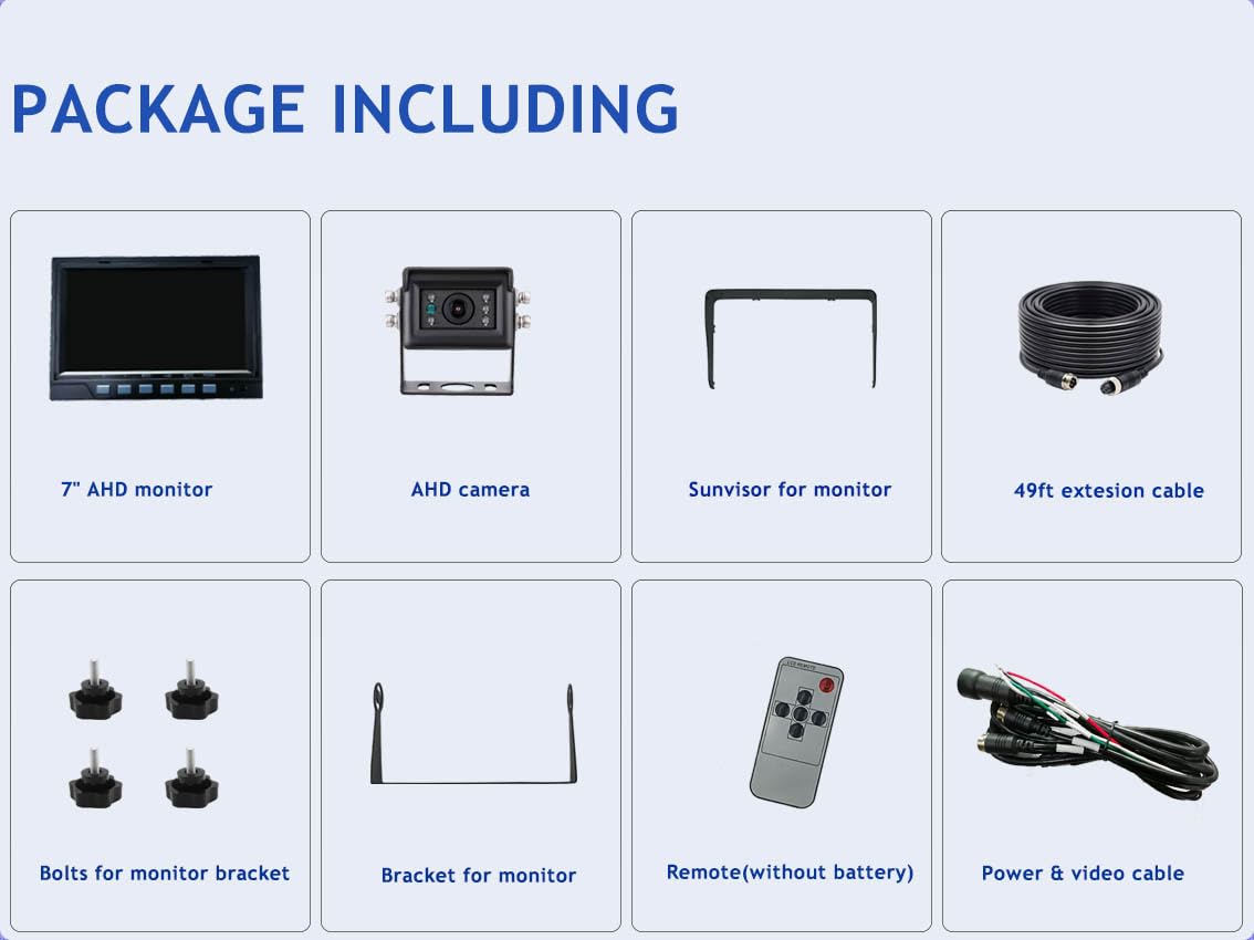7-Inch Wired Backup Camera System