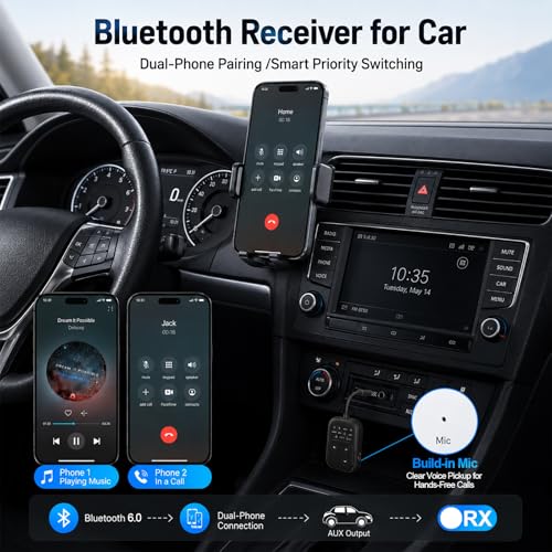 Bluetooth 6.0 Audio Transmitter Receiver