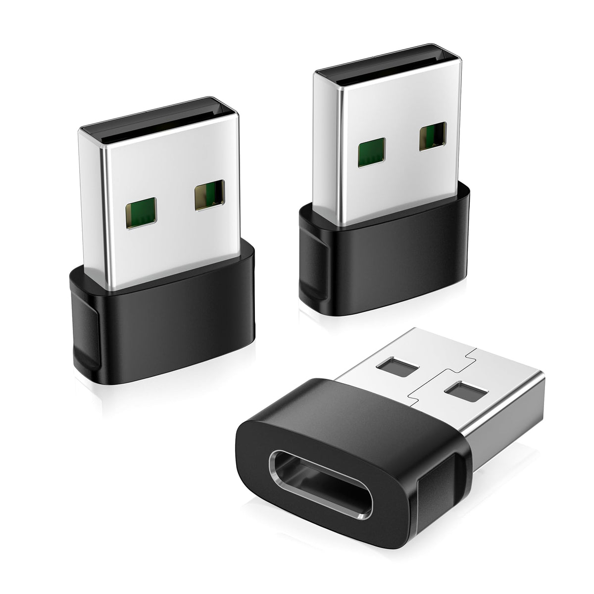 USB-A to USB-C Adapter 3-Pack