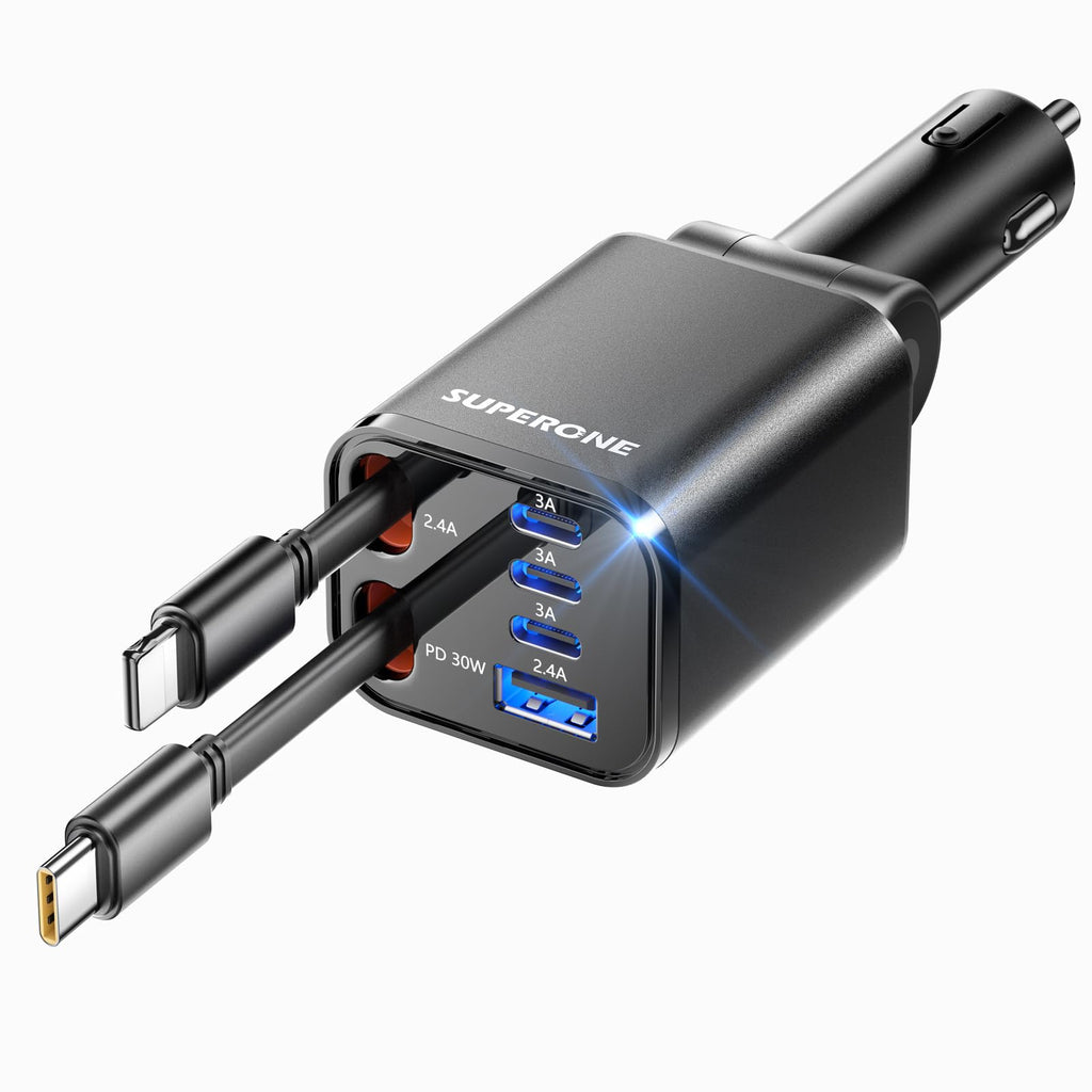 69W Retractable Car Charger