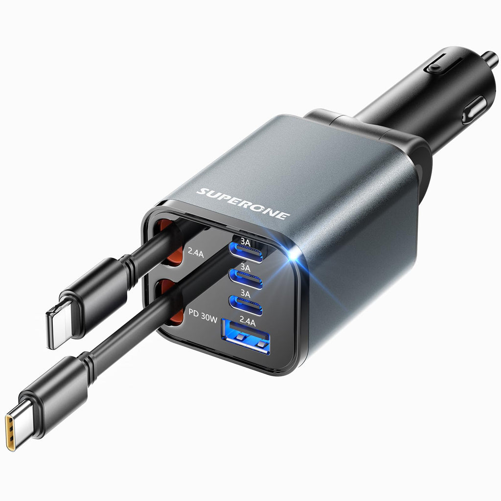 69W Retractable Car Charger