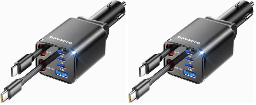69W Retractable Car Charger