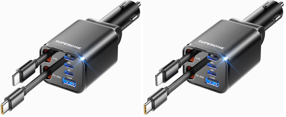 69W Retractable Car Charger