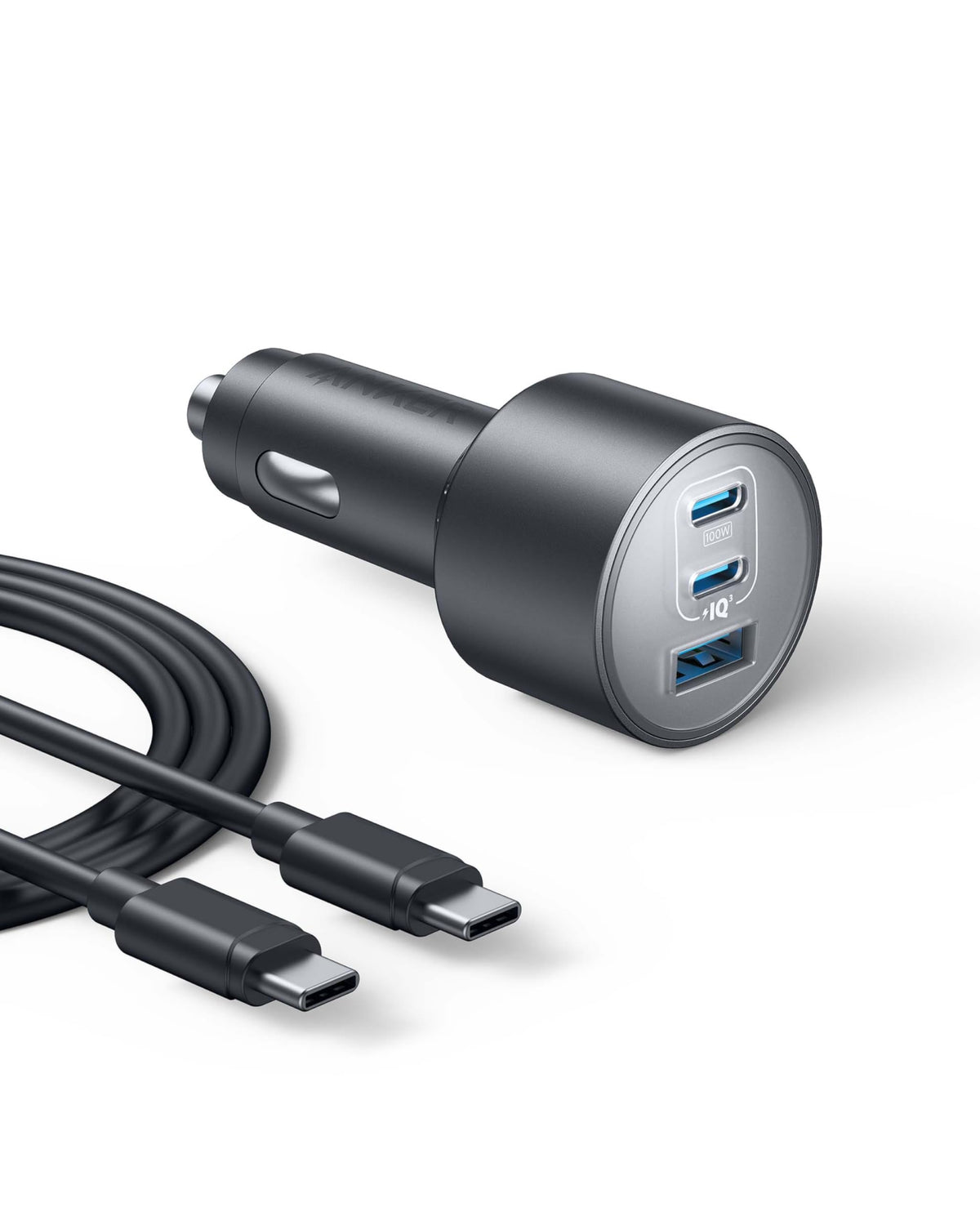 167.5W 3-Port USB-C Car Charger