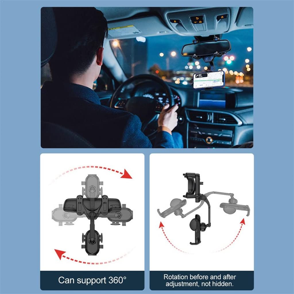 360° Rearview Mirror Phone Mount