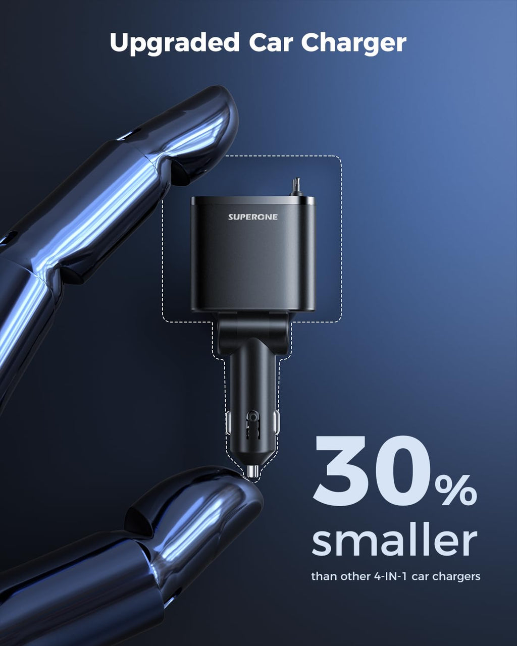 69W Retractable Car Charger