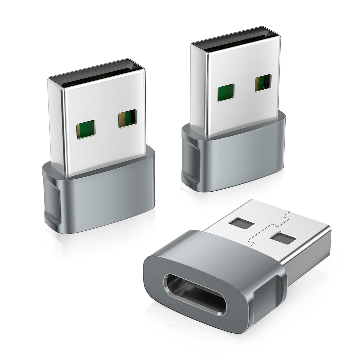USB-A to USB-C Adapter 3-Pack