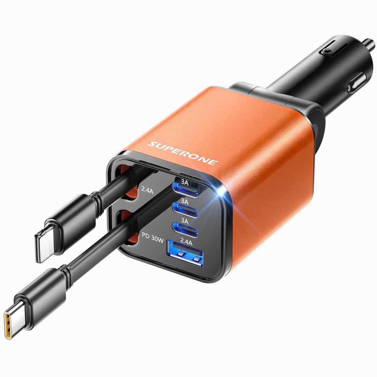 69W Retractable Car Charger