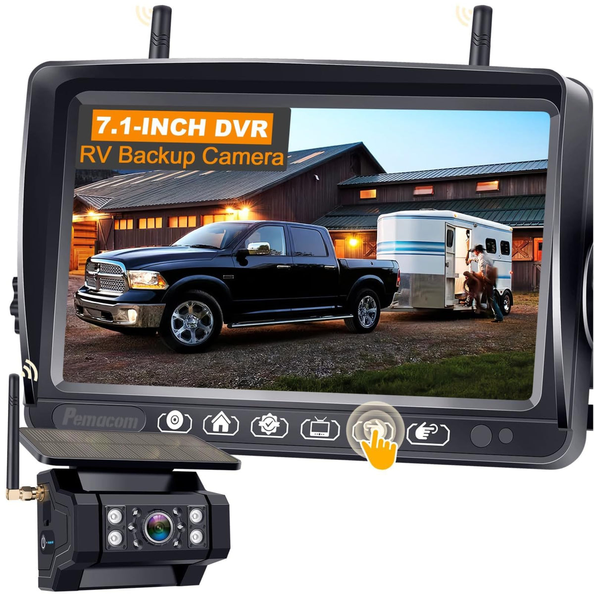 Solar Wireless Backup Camera Kit