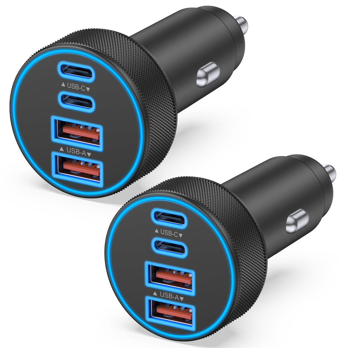 90W 4-Port Car Charger