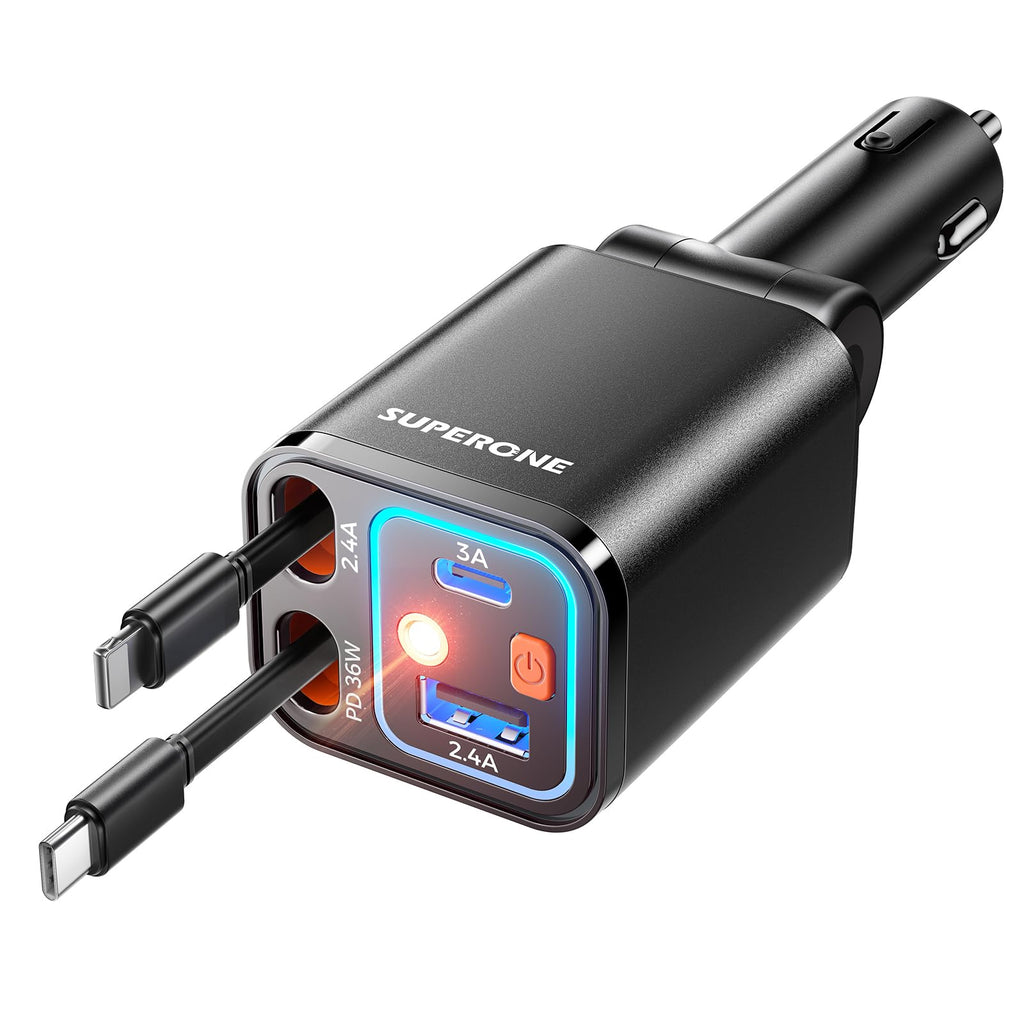 69W Retractable Car Charger