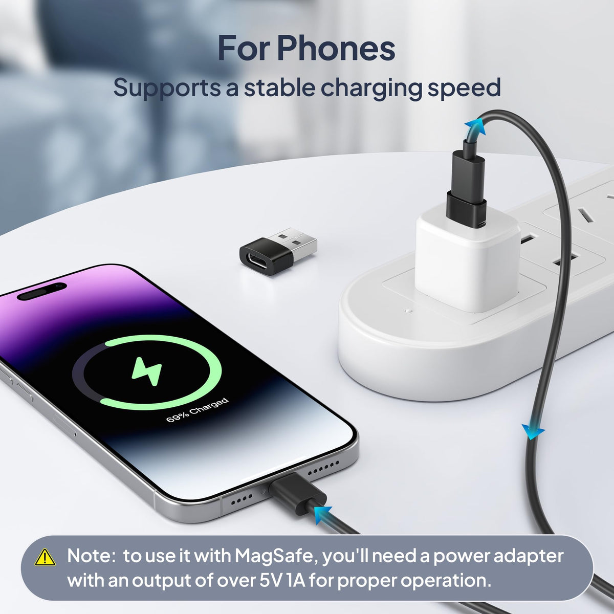 USB-A to USB-C Adapter 3-Pack