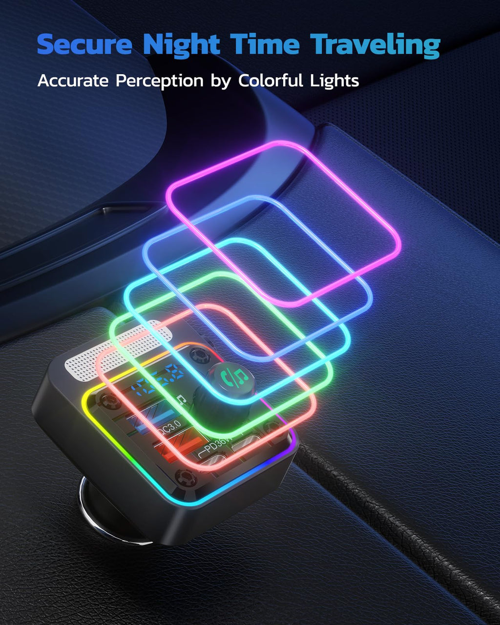 54W Bluetooth FM Car Charger