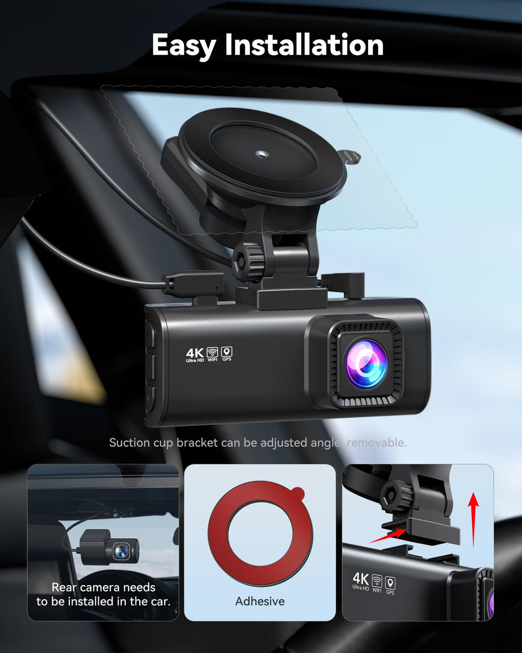 4K Front & Rear Dash Cam