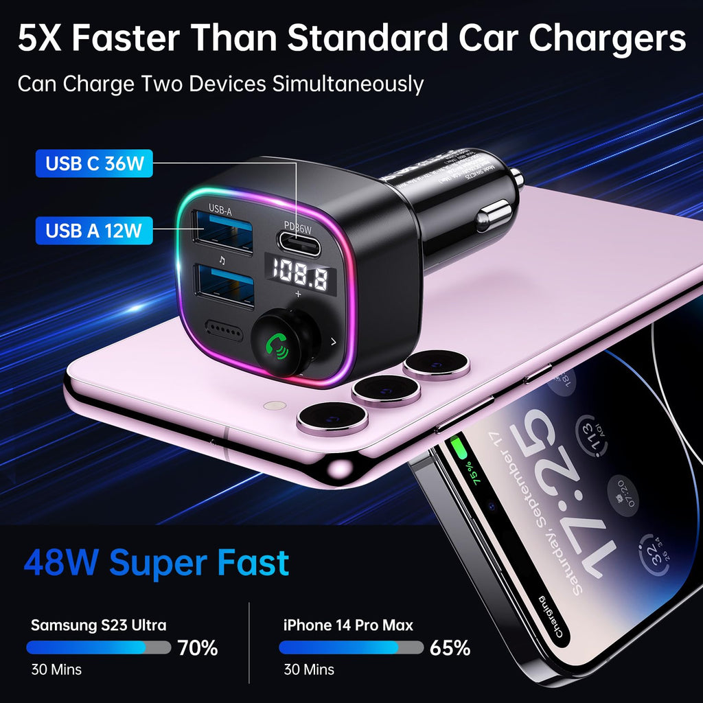 48W Bluetooth FM Transmitter