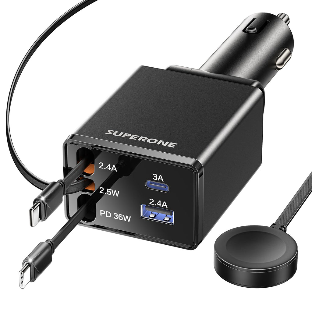 69W Retractable Car Charger