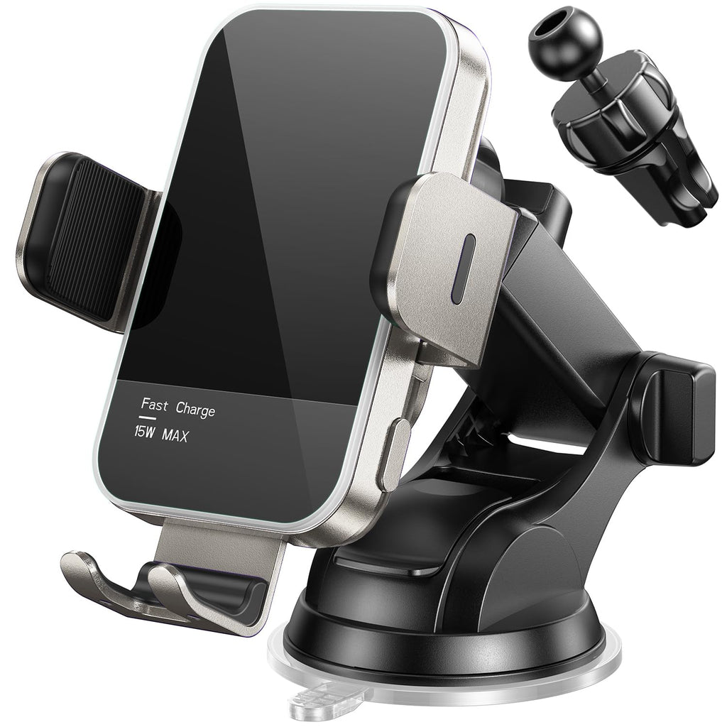 15W LED Wireless Car Charger Mount