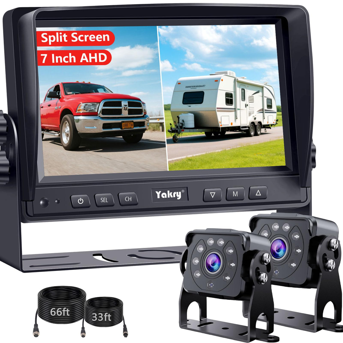 1080p Backup Camera Monitor Kit