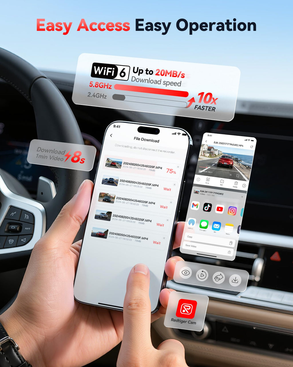 4K Front & Rear Dash Cam