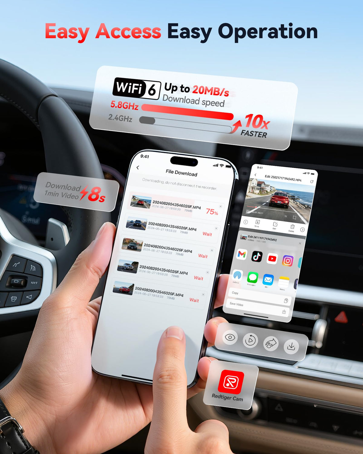4K Front & Rear Dash Cam