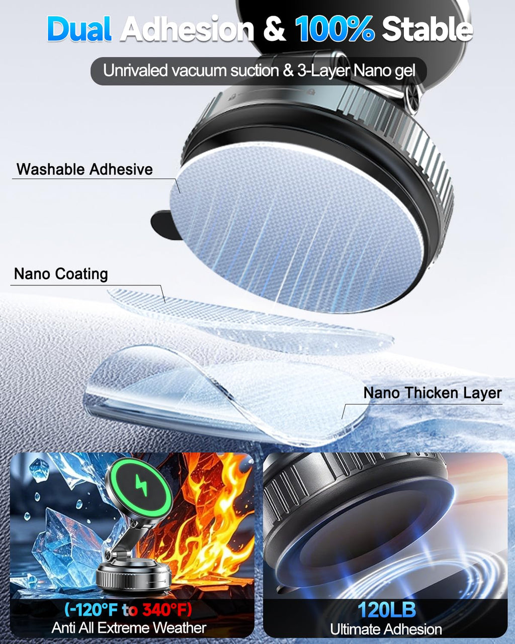 15W Magnetic Wireless Car Charger
