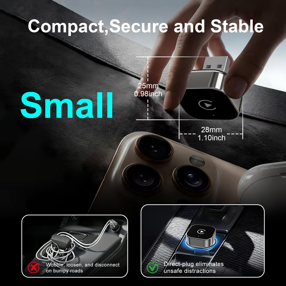 Auto-Connecting Wireless CarPlay Adapter