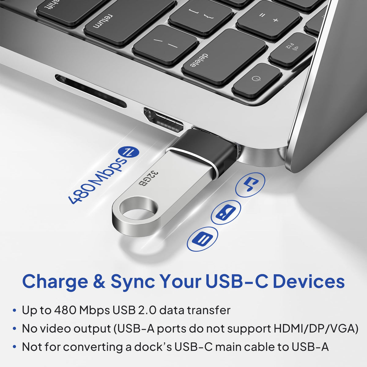 USB-A to USB-C Adapter Set