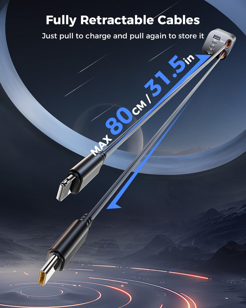 69W Retractable Car Charger
