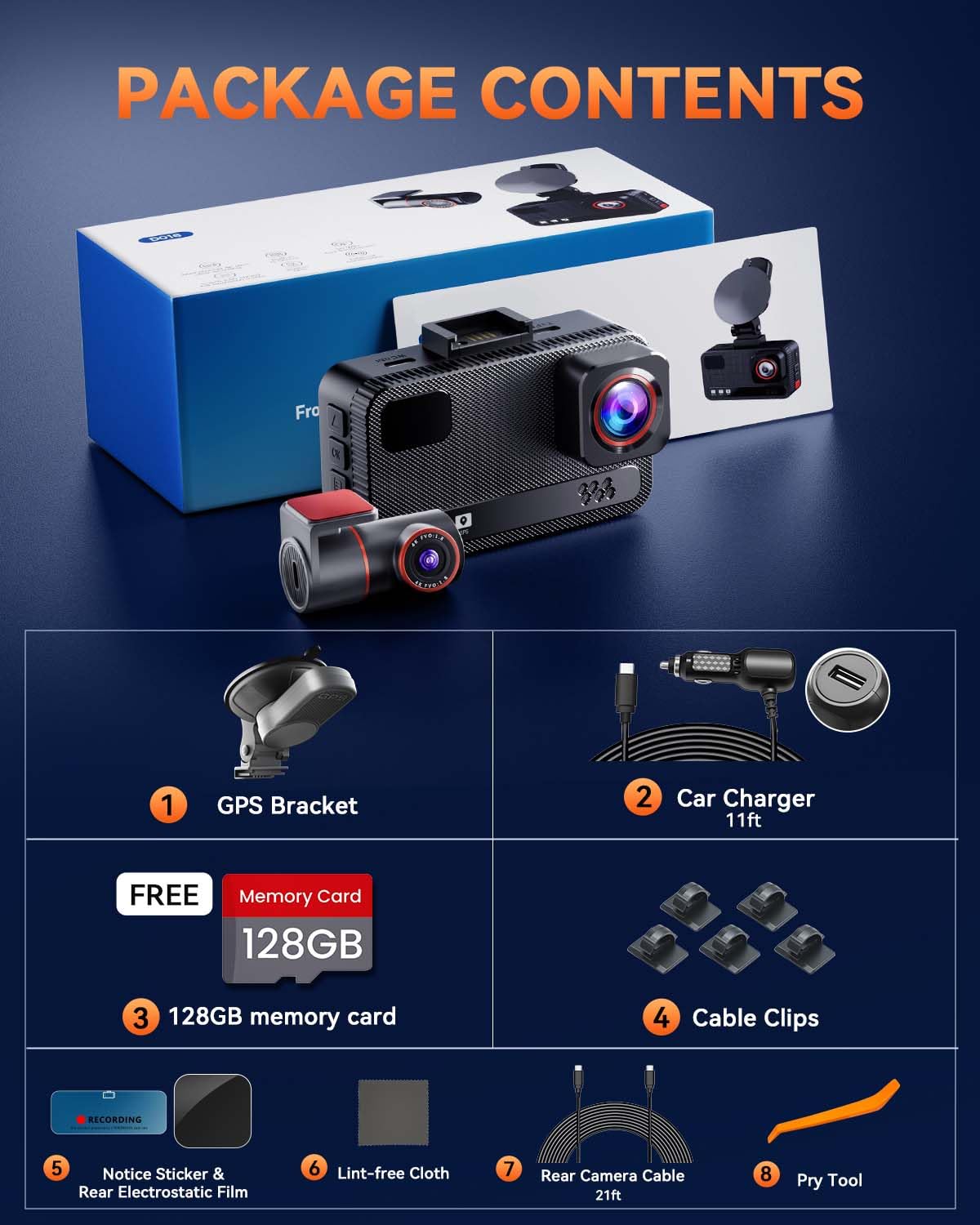 Dual 4K Front & Rear Dash Cam