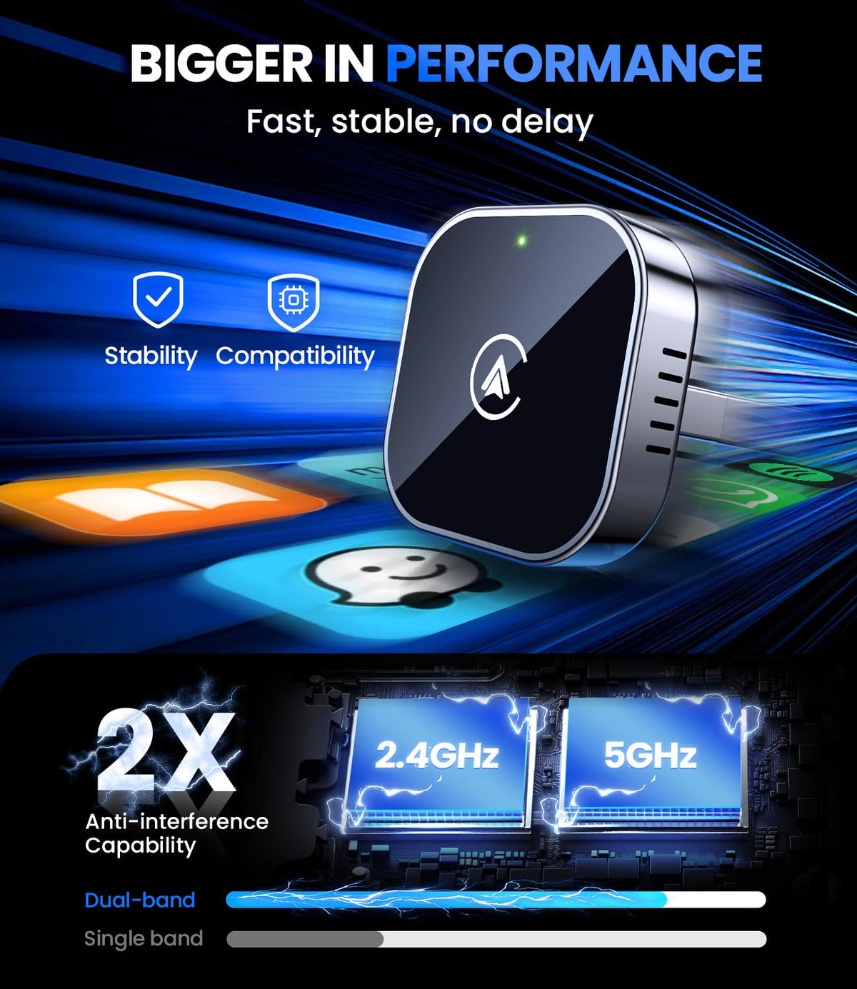 Wireless CarPlay & Android Auto Dongle