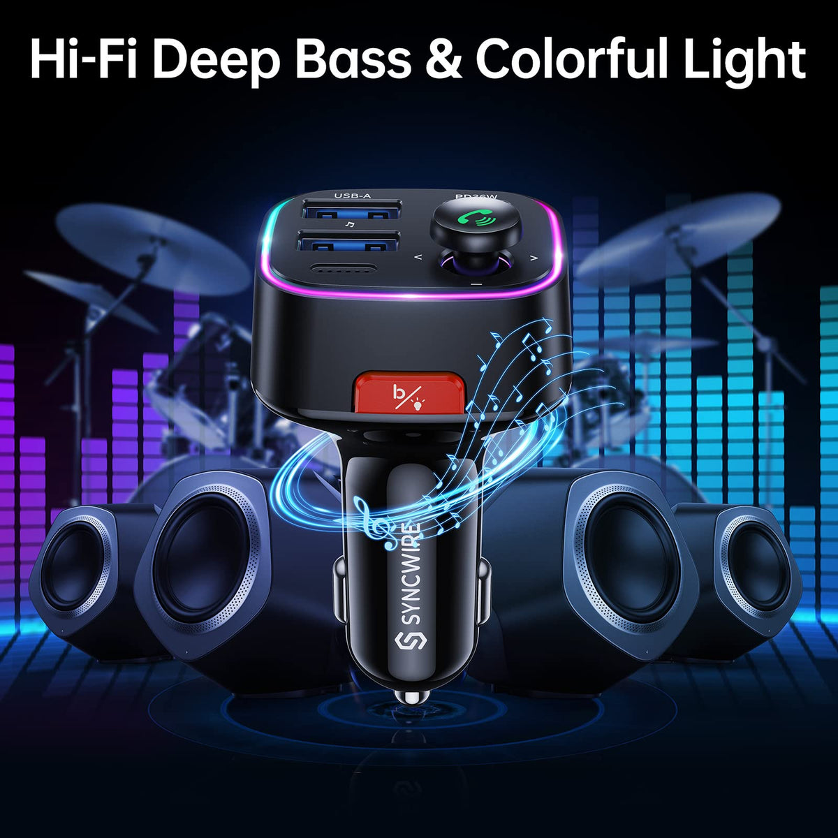 48W Bluetooth FM Transmitter
