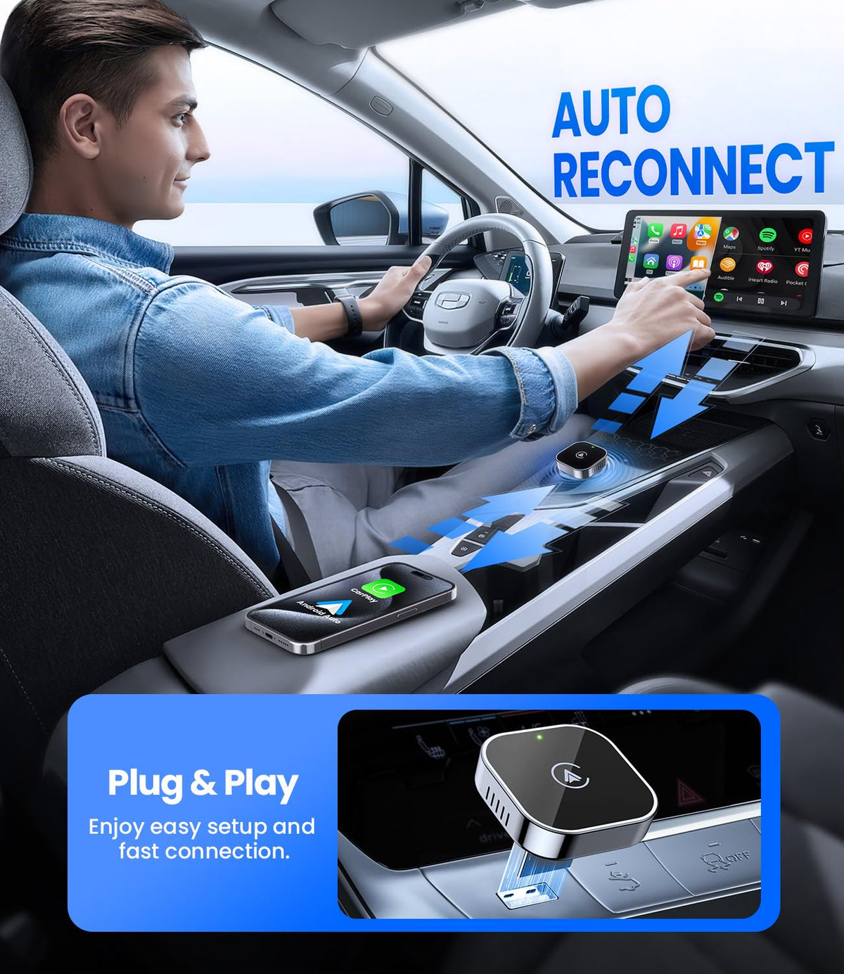 Wireless CarPlay & Android Auto Dongle