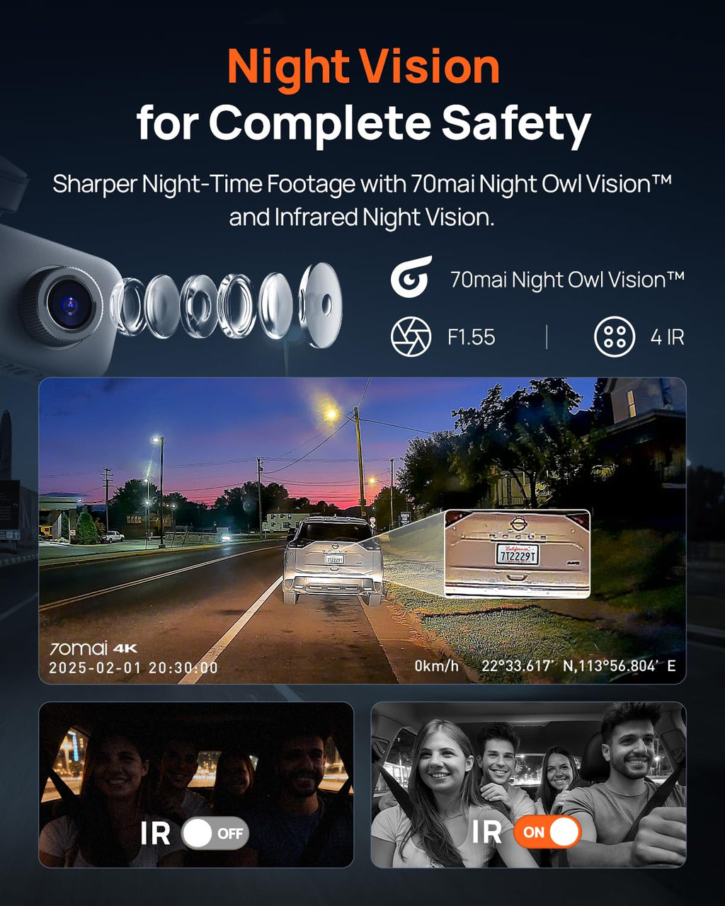 4K Three-Channel Dash Cam