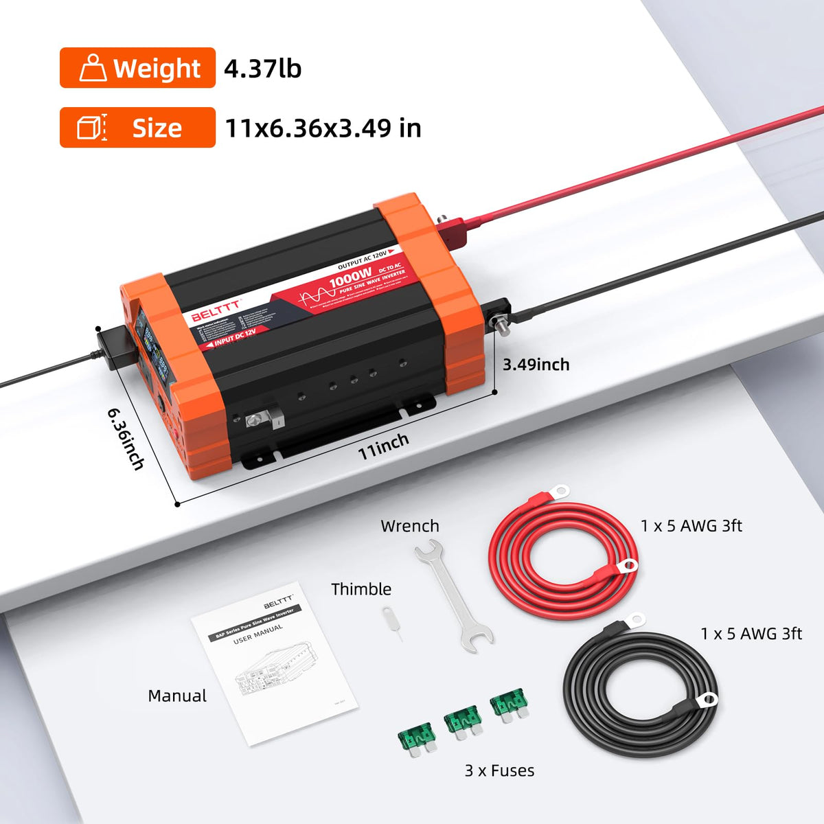 12V Pure Sine Wave Power Inverter