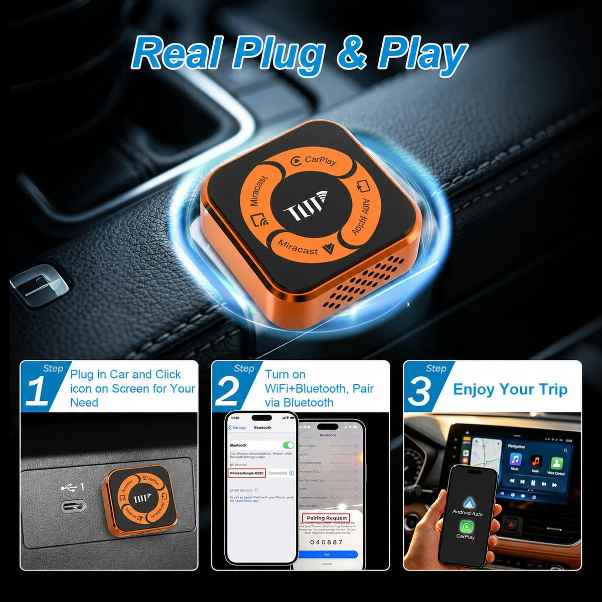 Wireless CarPlay & Android Auto Adapter