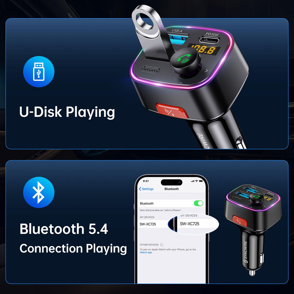 48W Bluetooth FM Transmitter