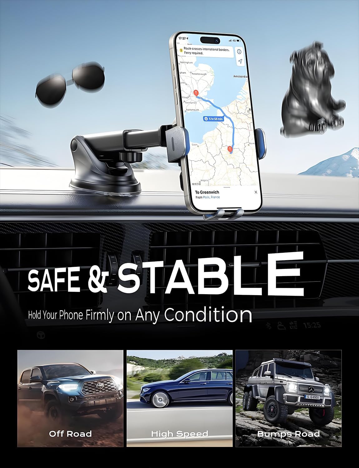 15W Wireless Car Charger Mount