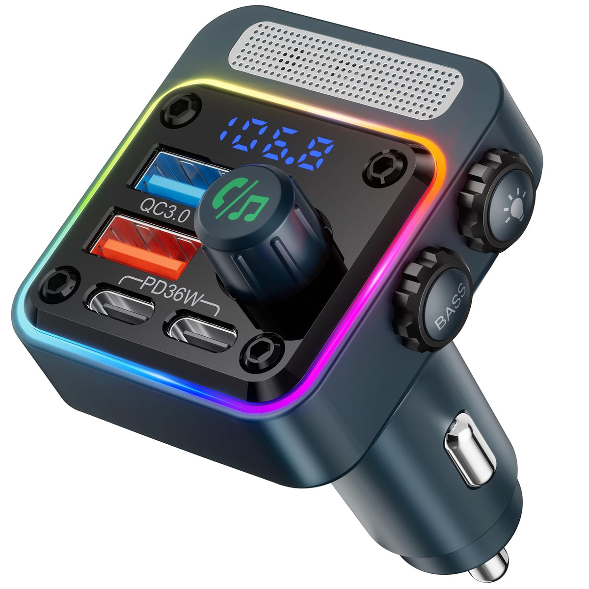 54W Bluetooth FM Car Charger
