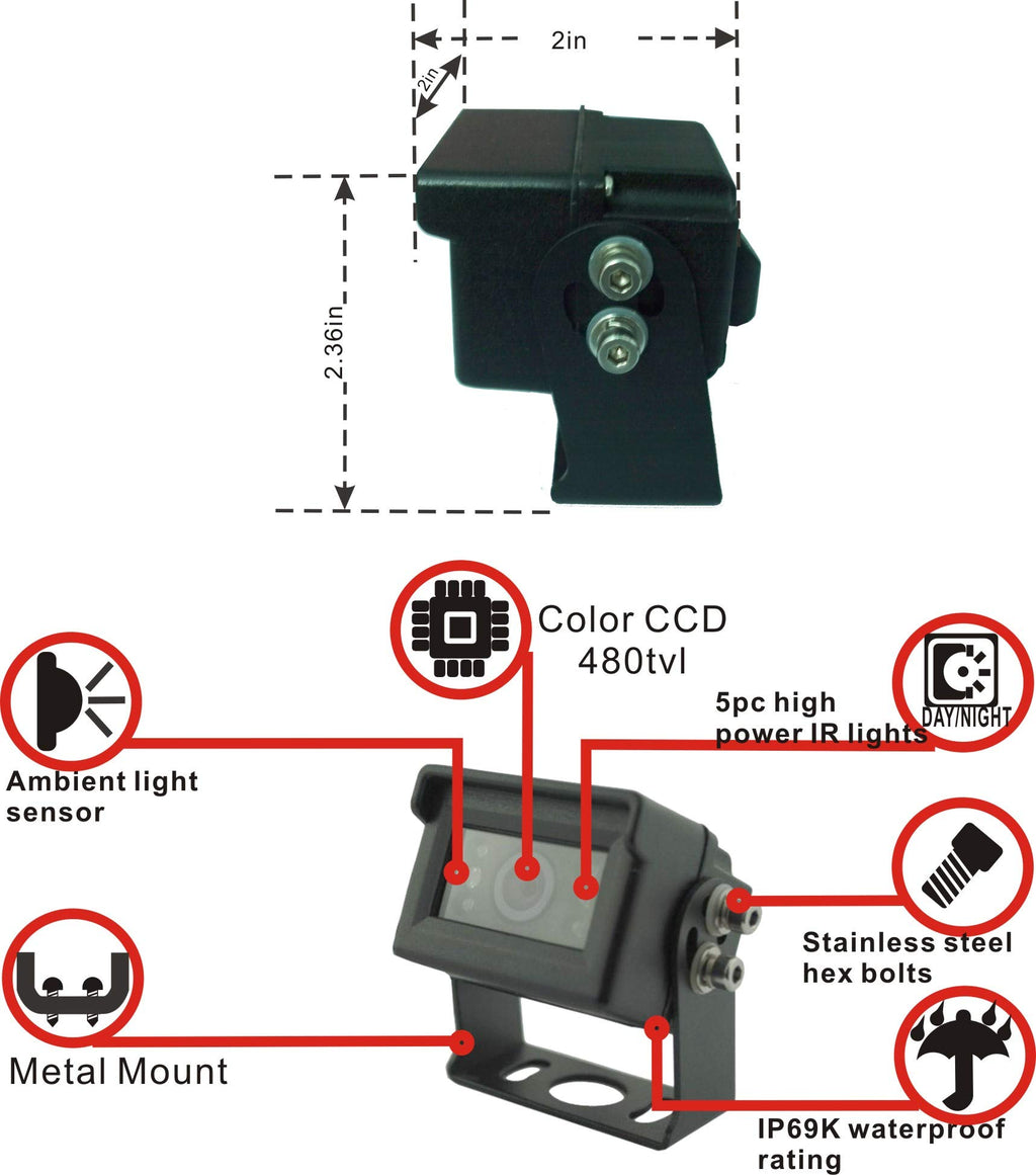 7-Inch Wired Backup Camera System