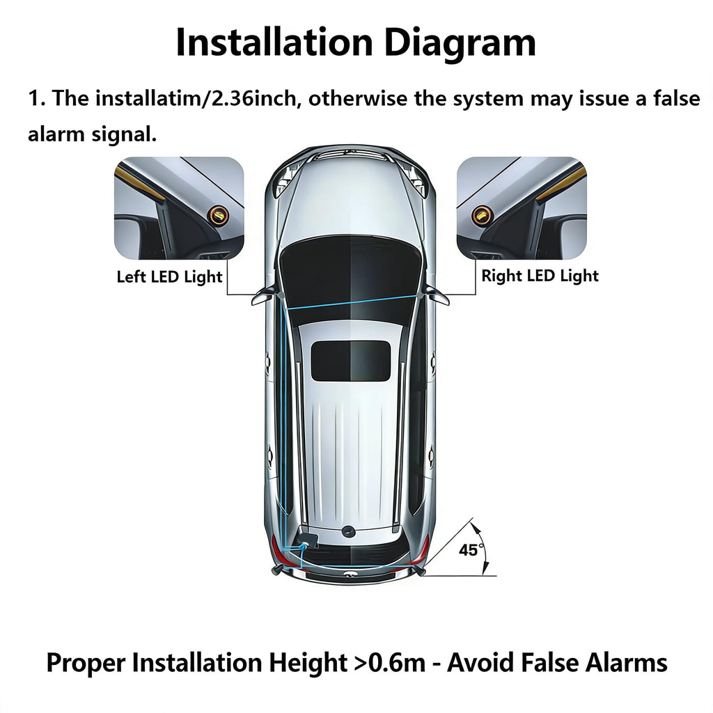 Ultrasonic Blind Spot Alert Kit