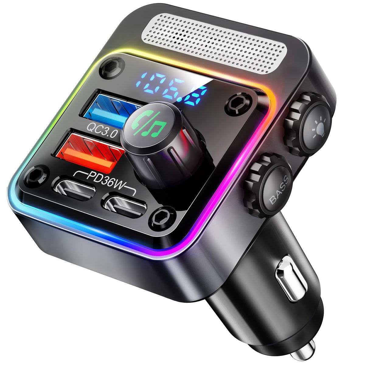 54W Bluetooth FM Car Charger