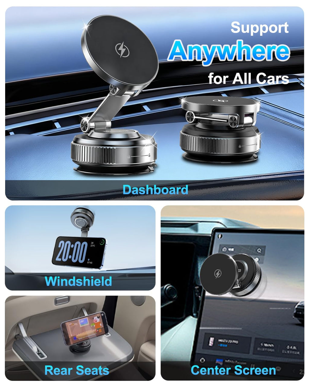 15W Magnetic Wireless Car Charger