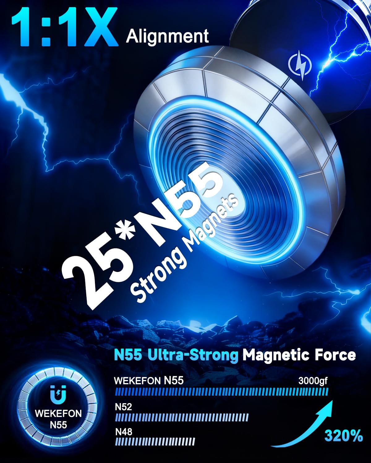 15W Magnetic Wireless Car Charger