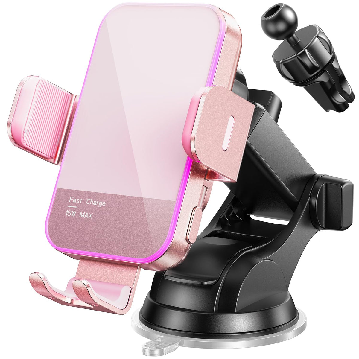 15W LED Wireless Car Charger Mount