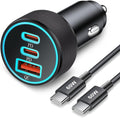 67W 3-Port USB-C Car Charger