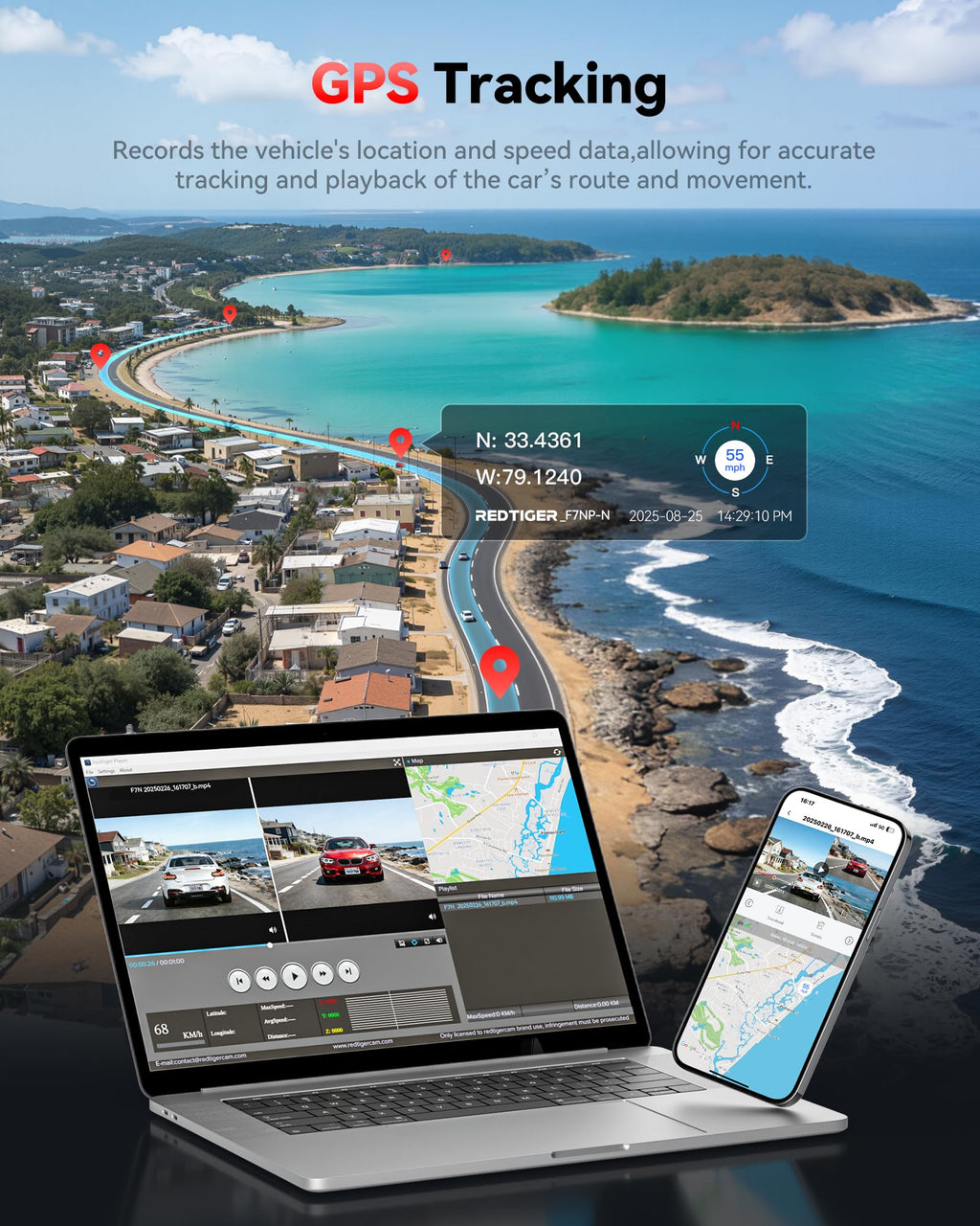 4K Front & Rear Dash Cam